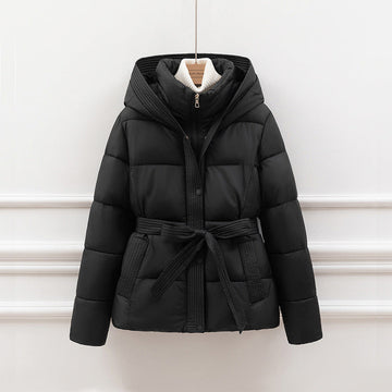 2024 New Korean Version Thickened Thick Padded Clothes Female Short Waist Slim Slim Ded With Warm Coat